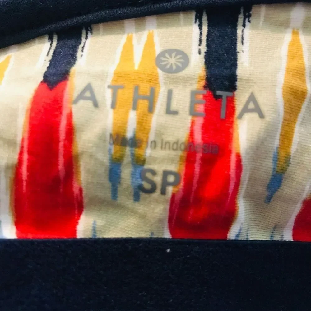 ATHLETA Dress Women Size Small Multicolor Prited Restoration Ruched IKAT